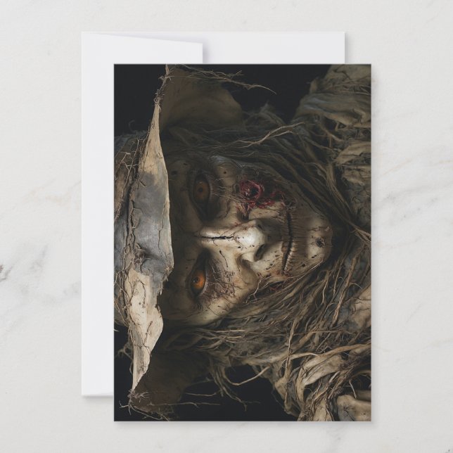 Halloween Scarecrow Greeting Card (Front)