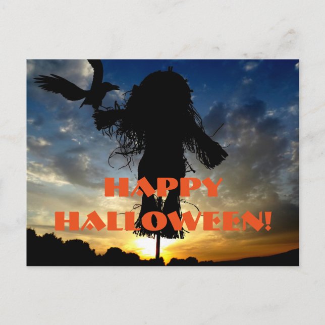 Halloween Scarecrow Postcard (Front)