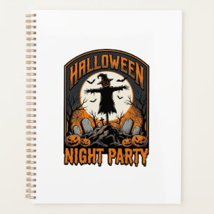 Halloween Scarecrow Shirt Vintage Graveyard Party_ Planner