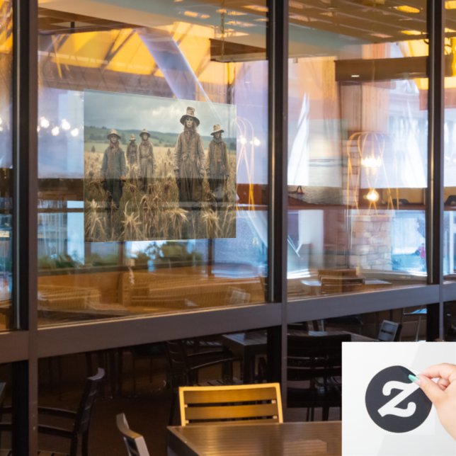 Halloween Scarecrow Window Cling (Restaurant Window)