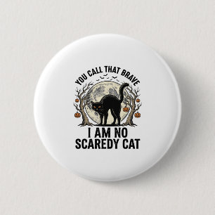 Halloween Scaredy Cat Vintage Engraving Shirt Desi 6 Cm Round Badge