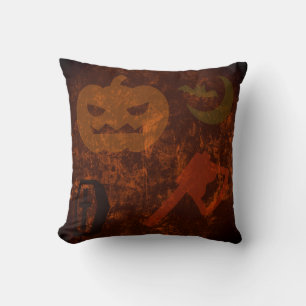 Halloween Scares on Eerie Background Cushion