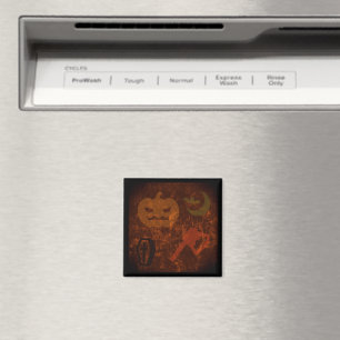 Halloween Scares on Eerie Background Magnet