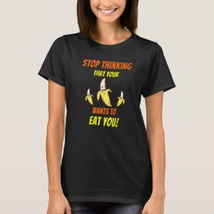 Halloween Scary Angry Banana Pun T-Shirt
