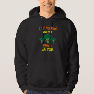 Halloween Scary Angry Broccoli Pun Hoodie