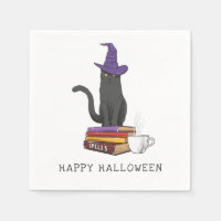 Halloween Scary Black Cat and Spells Custom