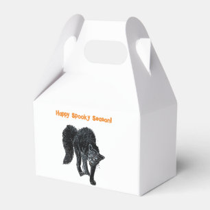 Halloween Scary Black Cat Spooky Holiday Cartoon  Favour Box