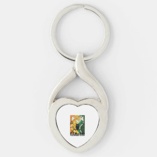 Halloween Scary Black Owl Ghosts Graveyard_1 Key Ring