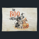 Halloween Scary Boo Dogs Crew Orange Pumpkin Tea Towel<br><div class="desc">Halloween Scary Boo Dogs Crew Orange Pumpkin kitchen towel. Unique,  beautiful,  stylish design. Easy to be personalised. Font style,  size and colours can be changed. Matching items are available.</div>