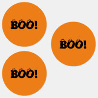 Halloween Scary Boo! eyeballs black orange
