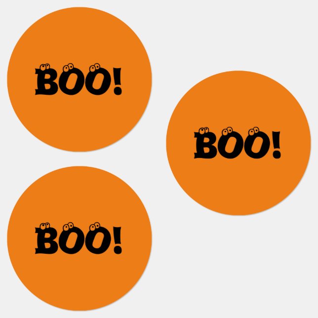 Halloween Scary Boo! eyeballs black orange (Group)