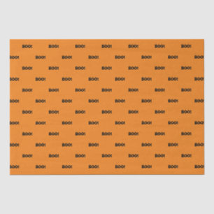 Halloween Scary Boo! eyeballs black orange pattern Tissue Paper