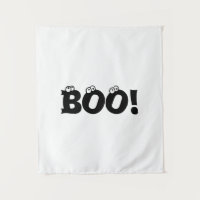 Halloween Scary Boo! eyeballs black white decor