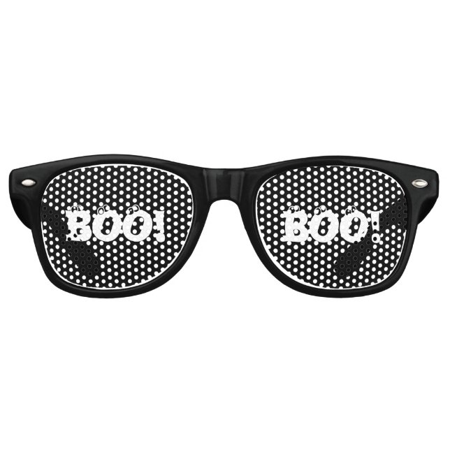 Halloween Scary Boo! eyeballs funny costume Retro Sunglasses (Front)