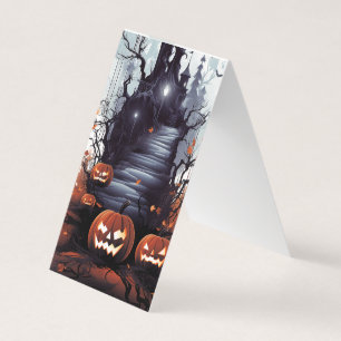 Halloween Scary Book Folded Bookmark  Business Card