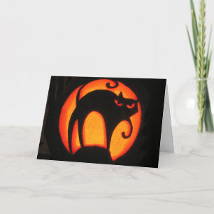 Halloween Scary Cat Card
