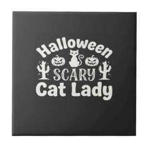 Halloween Scary Cat Lady_1 Tile