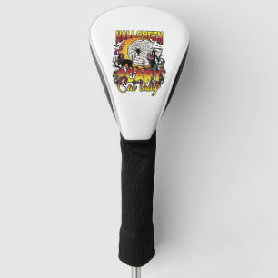 Halloween Scary Cat Lady Grim Reaper Moon Magic Bo Golf Head Cover