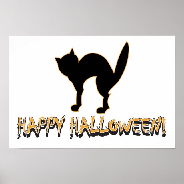 Halloween Scary Cat Poster (Front)