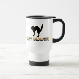 Halloween Scary Cat Travel Mug