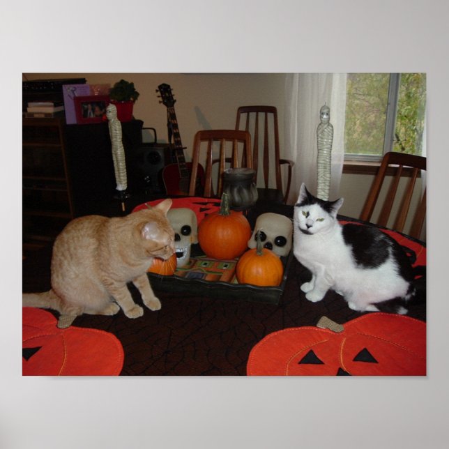 Halloween Scary Cats Poster (Front)