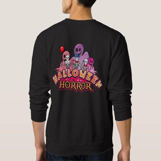 Halloween Scary Clowns Horror  Sweatshirt (Back)