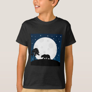Halloween scary costume - bear on moon - animal T-Shirt