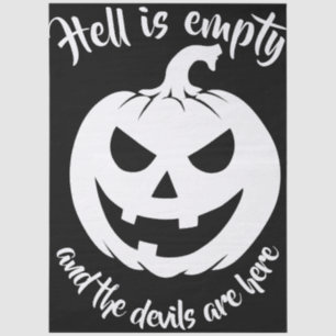 Halloween Scary Face Jack-O-Lantern Custom Tissue Paper