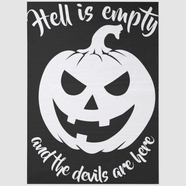 Halloween Scary Face Jack-O-Lantern Custom Tissue Paper (Front)