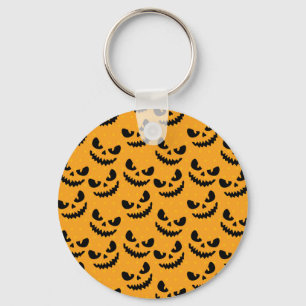 Halloween: scary faces, vintage style. key ring