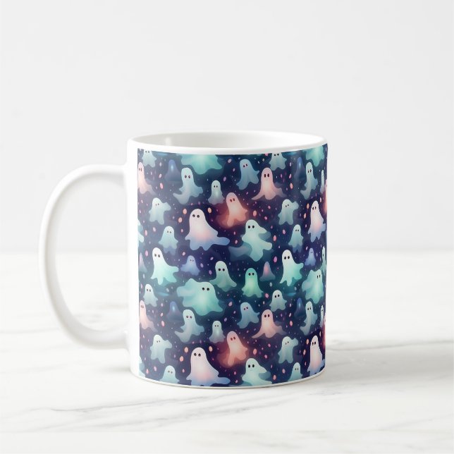 Halloween Scary Ghost and Goblins Coffee Mug (Left)