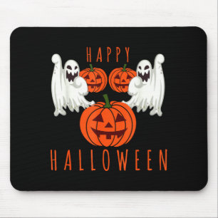 Halloween scary ghost pumpkin mouse pad