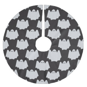 Halloween, Scary Ghost, Trick Or Treat, Boo Brushed Polyester Tree Skirt