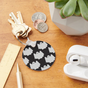 Halloween, Scary Ghost, Trick Or Treat, Boo Key Ring