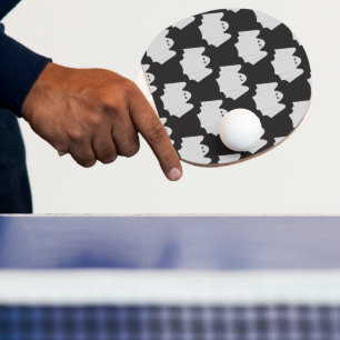 Halloween, Scary Ghost, Trick Or Treat, Boo Ping Pong Paddle