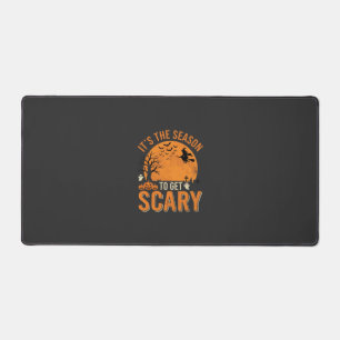 Halloween Scary Haunted Castle Vector Desk Mat