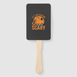 Halloween Scary Haunted Castle Vector Hand Fan