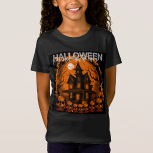 HALLOWEEN SCARY HAUNTED HOUSE SKULLS T-Shirt