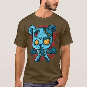 Halloween Scary Horrorcontest Boo Skeleton Bear Gr T-Shirt