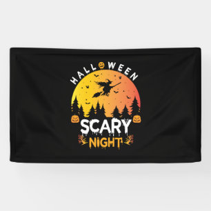 Halloween Scary Night Birthday Banner