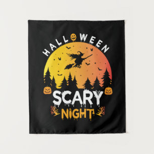 Halloween Scary Night Birthday Tapestry