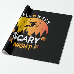 Halloween Scary Night Birthday Wrapping Paper