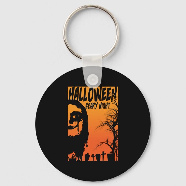 Halloween Scary Night Halloween Day Key Ring (Front)