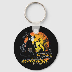 Halloween Scary Night Key Ring