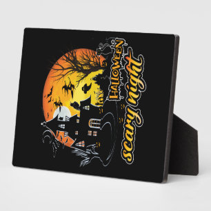 Halloween Scary Night Plaque