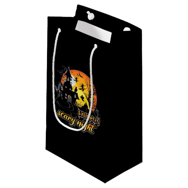 Halloween Scary Night Small Gift Bag (Front Angled)