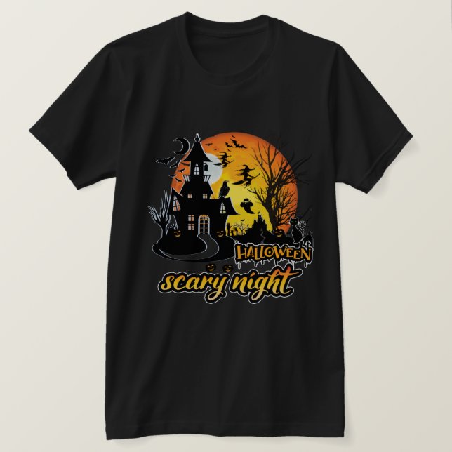 Halloween Scary Night T-Shirt (Design Front)