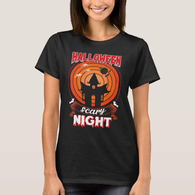 Halloween scary night T-Shirt (Front)