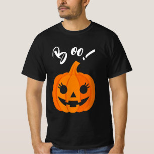 Halloween Scary Orange Jack-O-Lantern Custom Boo T-Shirt