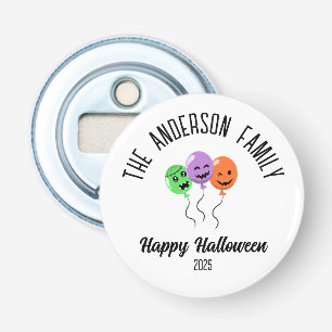 Halloween Scary Pumpkin Balloons Personalised Name Bottle Opener
